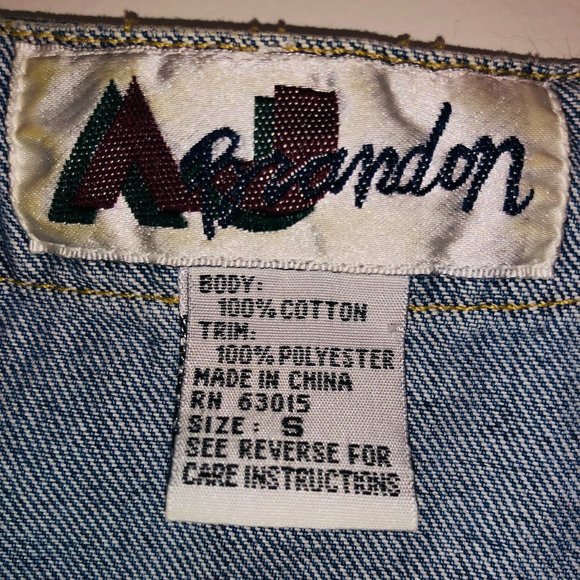 Vintage Button Up Denim Paisley Patterned Vest - Picture 4 of 4